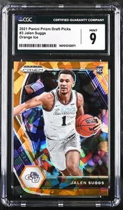 2021 Prizm Draft Picks Jalen Suggs #3 Orange Ice CGC 9 - Picture 1 of 2