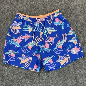 Chubbies Swim Trunks Mens Medium The Daddy Sharks 5.5” Mesh Lined Vacation - Picture 1 of 10