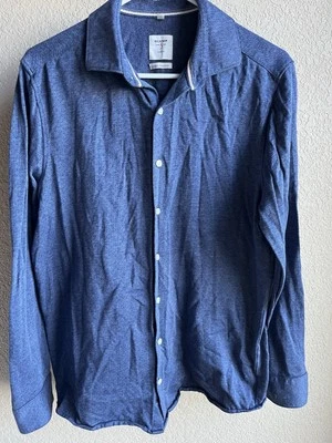 Men's OLYMP Level 5 Body Fit Blue Button Up Long Sleeve Shirt size 16/41 - Image 1 of 3
