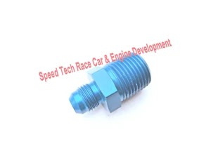 Goodridge AN816-06-08D -6AN Male Flare to 1/2" NPT Straight Black Adapter - Foto 1 di 1