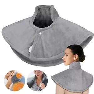 Neck And Shoulder Collar Electric Warmer Warming Heating Pad Heat Therapy Wrap - Picture 1 of 14