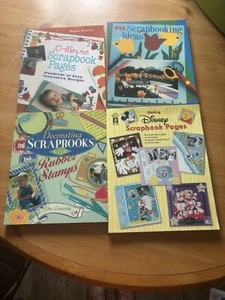 4 Scrapbook Page Design Books. 10 Min, With Stamps, Disney, 515 Ideas - Picture 1 of 2