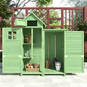 Gerätehaus XL Massiv Holz Geräteschuppen Gartenschrank Geräteschrank Gartenhaus - Bild 1 von 11