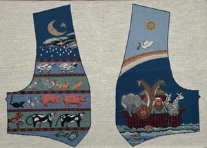 Noah's Ark Bible Story Multicolor Tapestry Vest Cut And Sew Fabric Craft Panel - Picture 1 of 9