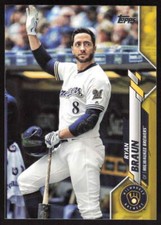 2020 Topps Yellow  Ryan Braun #347 Milwaukee Brewers