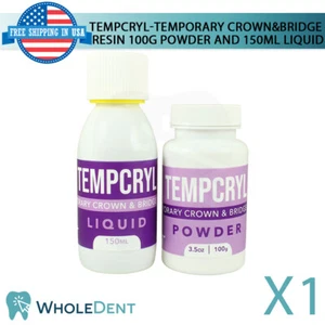 Tempcryl Temporary Crown Bridge Resin Powder 100g Liquid 150ml Shades Dental Lab - Picture 1 of 5