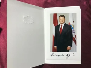 Autogramm RAIMONDS VEJONIS-Präsident LETTLAND-Ex-Minister-Grüne P.-handsigned - Picture 1 of 4