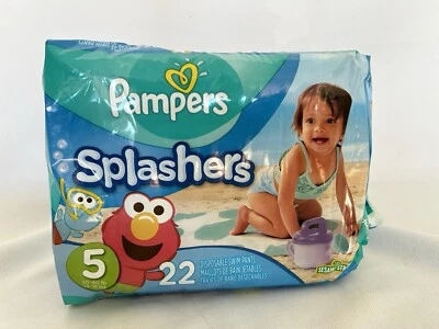 Pantalones de natación Pampers Splashers pañales 22 quilates 30-40 lb talla 5 Foto 1 de 2