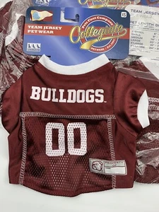 NUEVO Mississippi State Bulldogs Mascota Perro Jersey XS Cachorro, Caniche Juguete, Camisa Yorkie - Imagen 1 de 10