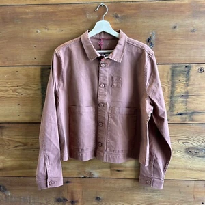 XL - Topo Designs Rust Brown Cotton Button Up Boxy Fit Dirt Jacket NEW 0721DK - Imagen 1 de 3