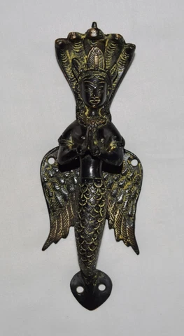 Mermaid Door Handle Brass Snake Lady Almirah Pull Windows Décor AR61 Cover