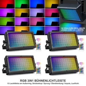 4 szt. 110W RGBW 288 LED Oświetlenie sceniczne Wall Washer Light Bar DMX Disco Party - Zdjęcie 1 z 16
