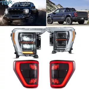 VLAND Full LED Headlights + LED Tail Lights For 2021-2023 Ford F150 F-150 - Picture 1 of 22