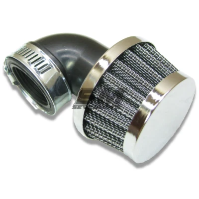 35-37mm Mise au Point 90° Filtre à Air Cyclomoteur Mofa pour P. Ex. Hercules - Photo 1/2