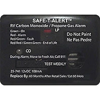 Mti Industry 12V 25 Series Safe-T-Alert Mini RV Dual Carbon Monoxide/Propane Ala - Picture 1 of 5