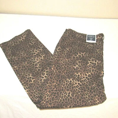 Charter Club Cotton Elastane Lexington Straight Pant Jeans Black Animal 22 NWT - Image 1 of 4