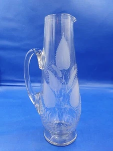 Late 19th C Beautiful Engraved Footed Lemonade/Water Jug, Maybe Scottish - Picture 1 of 13