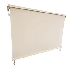 Outdoor Roller Screen with Hood Roll Down Blind Cream Max 3m - Picture 1 of 11