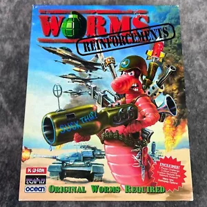 Worms Reinforcements PC Game - w/Manual CD-Rom Original Big Box Expansion - Picture 1 of 9