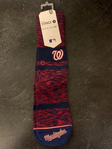 NWT Washington Nationals Stance Women's Socks M 8-10.5 Blue Red Baseball MLB Cover