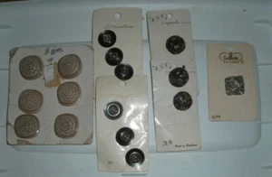 NEW VINTAGE ANTIQUE BUTTONS LOT Rhinestones Art Deco ~ BGE LA MOE STREAMLINE - Picture 1 of 5