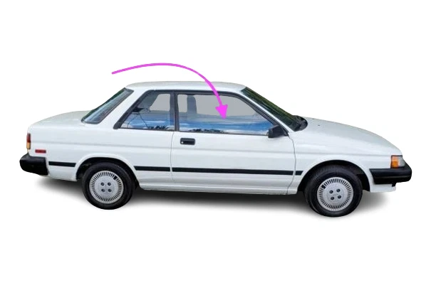 Se adapta a: 87-1990 Toyota Tercel cupé 2D lado del pasajero puerta delantera derecha ventana vidrio Foto 1 de 4