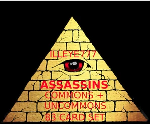 ASSASSINS ALL Com + Uncom 83 SET Illuminati INWO Card Game New World Order - Picture 1 of 12