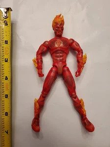 2000'S TOY BIZ MARVEL LEGENDS ACTION FIGURE - FANTASTIC FOUR HUMAN TORCH - Picture 1 of 6
