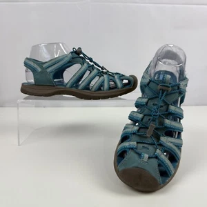 Croft & Barrow Women's Size 7.5 Blue Athletic Sport Bungee Cord Sandals - Picture 1 of 8