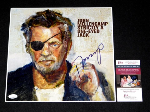 JOHN COUGAR MELLENCAMP STRICTLY A ONE-EYED JACK SIGNED 12X12 ALBUM PHOTO JSA!!! Cover