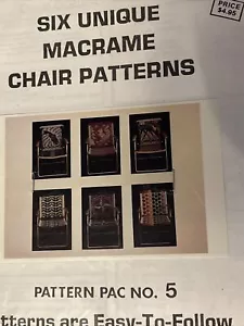 Vintage Unique Lawn Chair Macrame Patterns JoAnn Campbell Lunker Fawn Weave #5 - Picture 1 of 4