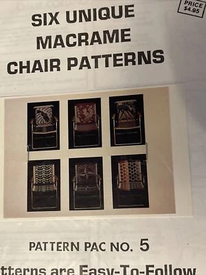 Vintage Unique Lawn Chair Macrame Patterns JoAnn Campbell Lunker Fawn Weave #5 - Image 1 of 4