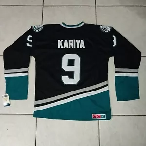 PAUL KARIYA ANAHEIM MIGHTY DUCKS CCM VINTAGE HOCKEY THROWBACK. SIZE L/50. NWT. - Picture 1 of 7