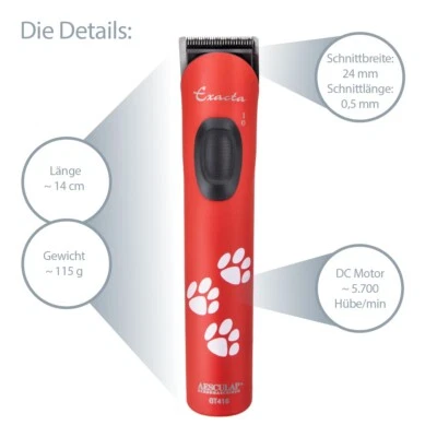 AESCULAP EXACTA LI - ION AKKU TRIMMER SPEZIAL EDITION FÜR OHREN PFOTEN U.GESICHT