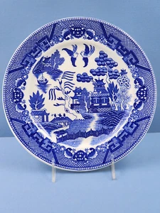 Piatto da portata vintage modello salice blu e bianco 9,5" marcato GIAPPONE - Foto 1 di 5