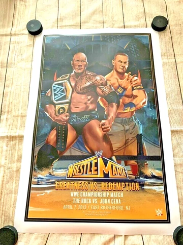 WrestleMania 29 JOHN CENA VS THE ROCK Legendary Moments Art Poster LE 250 Cover