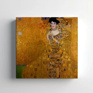 Portrait von Adele Gustav Klimt Repro Leinwandbild Wandbild Wohndeko - Bild 1 von 10