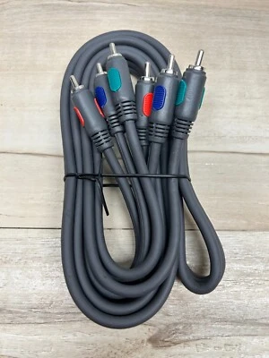 Gray 6ft RCA Composit Cable Red Blue Green NOS - Image 1 of 3