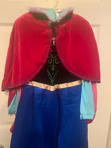 NWOT Disney Chasing Fireflies Anna Frozen Deluxe Traveling Costume Child Size 10 - Picture 1 of 7