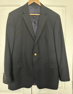 Brooks Bros. Brothers Men’s Blazer Jacket 44 R Navy Blue Madison 1818 $748 - Image 1 of 4