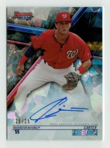 CARTER KIEBOOM - 2018 Bowman's Best ATOMIC REFRACTOR AUTOGRAPH 25/25 Last one! - Picture 1 of 2