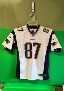 NFL On Field Patriots Rob Gronkowski # 87 Youth Large Jersey Blue & White - Picture 1 of 7