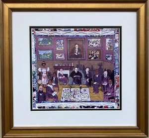 Faith Ringgold "Dinner at Gertrude Stein's 1991" New Custom Framed Black Art - Picture 1 of 3