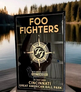 Póster de concierto Foo Fighters 2024 Cincinnati 11 X 17 enmarcado - Imagen 1 de 2