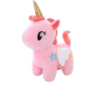 Cute Unicorn Plush Soft Stuffed Unicorn Christmas birthday gift  Pink 9 inch  - Picture 1 of 3