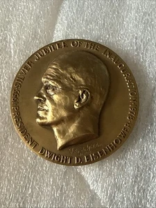 Dwight Eisenhower 1978 medallón de bronce jubileo de plata - Imagen 1 de 7