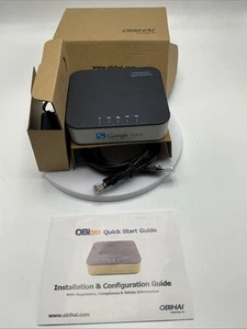 Polycom Obihai OBi202 2-Port VoIP Phone Adapter Google Voice New Open Box - Afbeelding 1 van 8