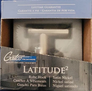 Gatco Latitude Satin Nickel Robe Hook #4295 Modern Bath Hardware New - Picture 1 of 3