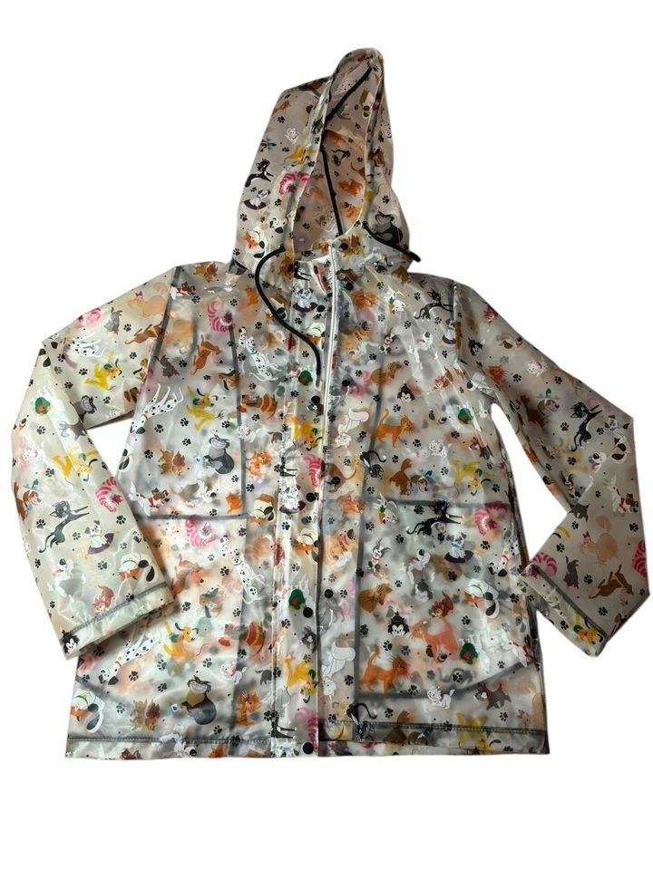 Chaqueta de lluvia Walt Disney World Reigning Cats and Dogs para mujer talla M con capucha usada en excelente estado Foto 1 de 4