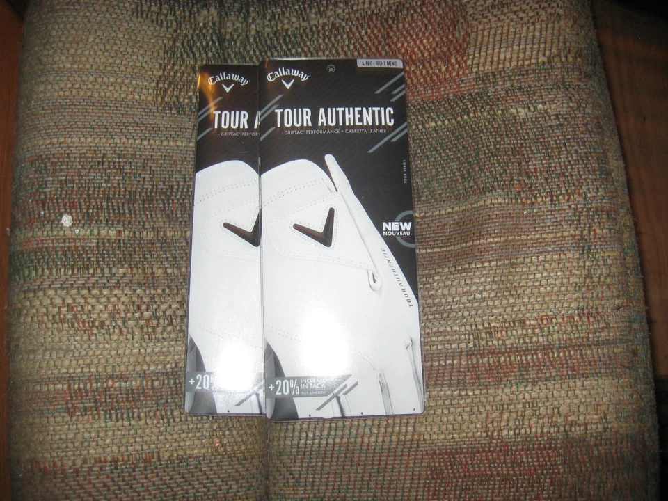 2 BRAND NEW Callaway Tour Authentic mens RH   Large  Gloves - Image 1 of 1